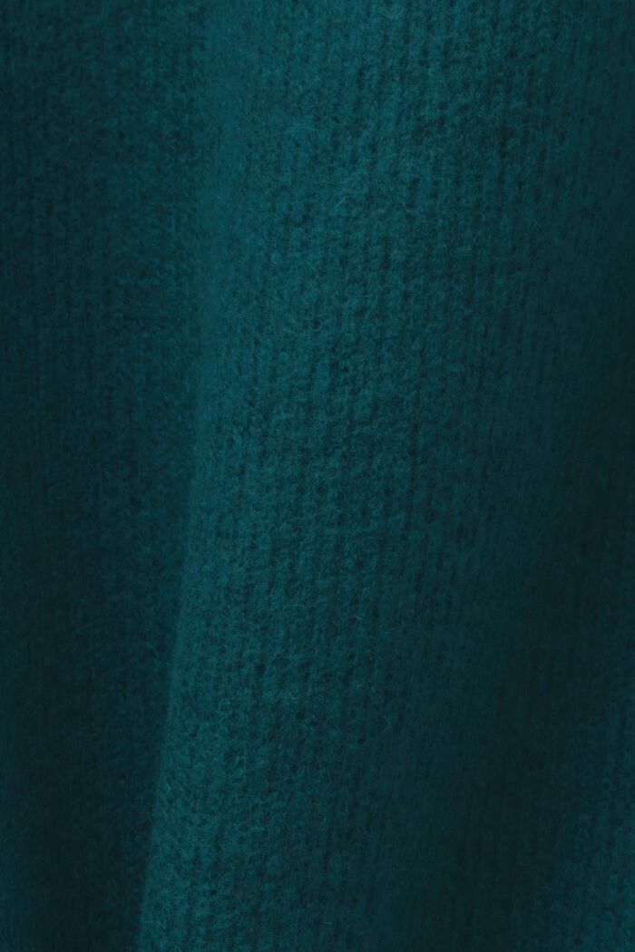 Rib-Knit Midi Skirt, EMERALD GREEN, detail image number 5