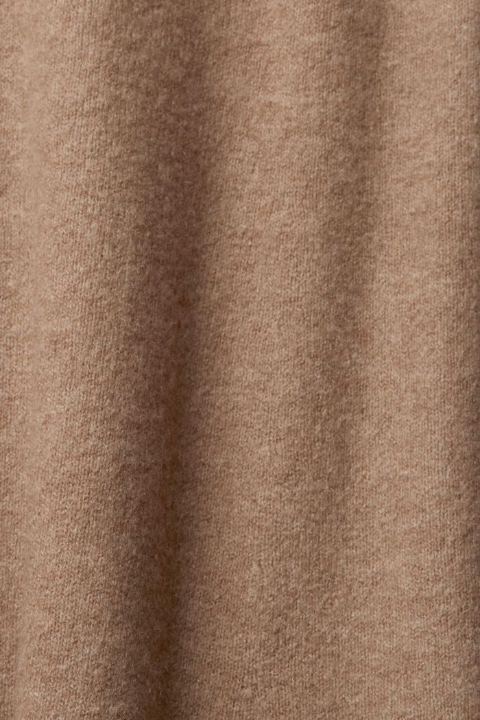 Wool blend turtleneck dress, TAUPE, detail image number 6