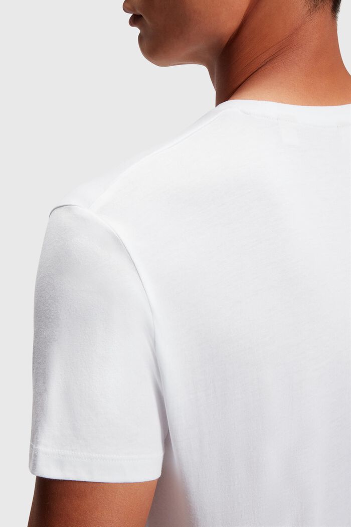 Two-pack crewneck cotton t-shirts, WHITE, detail image number 2