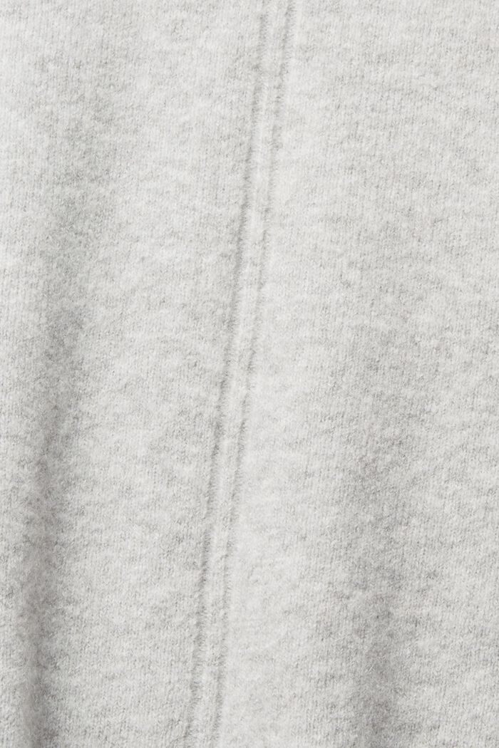 Wool blend: fluffy jumper with stand-up collar, LIGHT GREY, detail image number 6