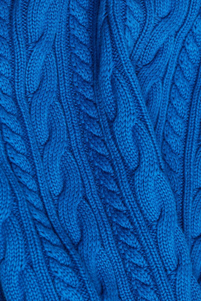 Cotton Cable Knit Jumper, DARK BLUE, detail image number 5