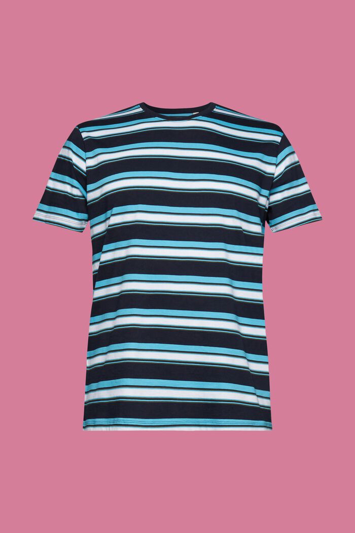 Sustainable cotton striped T-shirt, NAVY, detail image number 5
