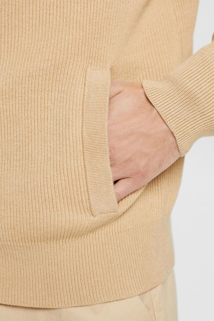 Knitted cardigan, CREAM BEIGE, detail image number 3