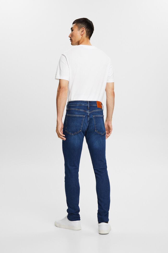 Mid-Rise Skinny Jeans, BLUE DARK WASHED, detail image number 3