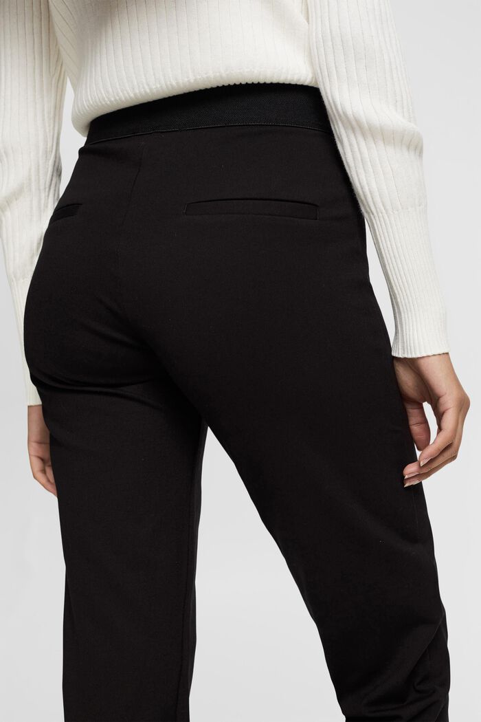 Split hem trousers with zip, BLACK, detail image number 2
