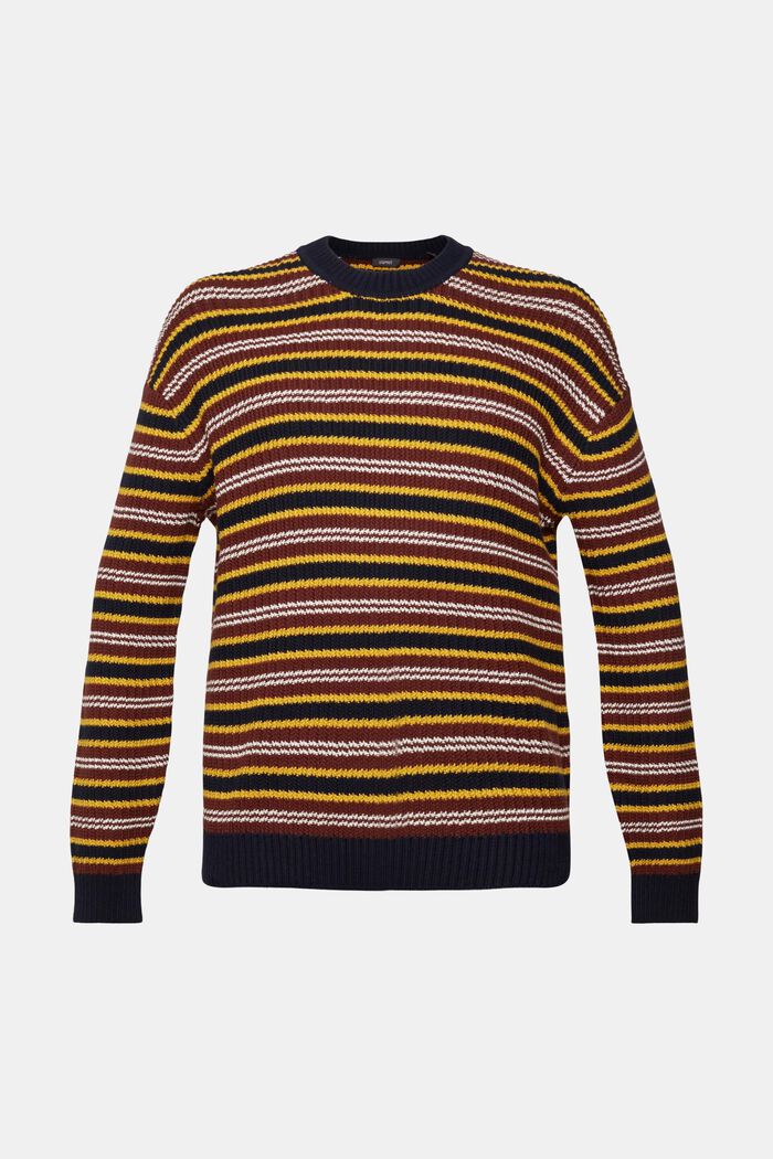 Striped wool blend jumper, NAVY, detail image number 6