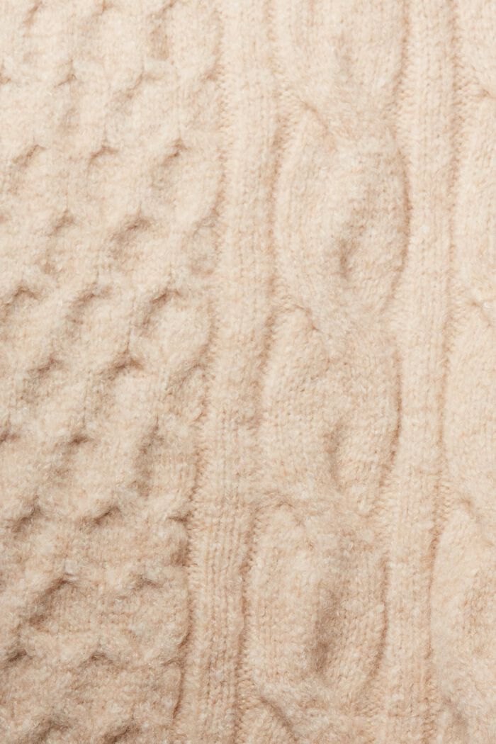 Knitted slipover with zip, CREAM BEIGE, detail image number 4
