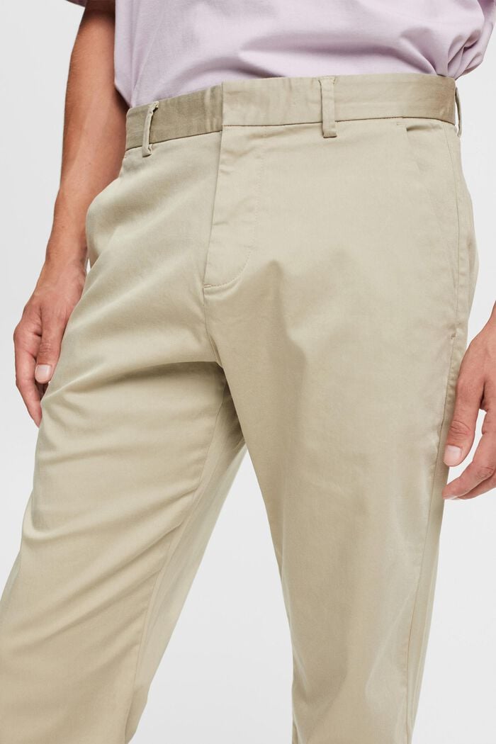 Containing TENCEL™: chinos, BEIGE, detail image number 3