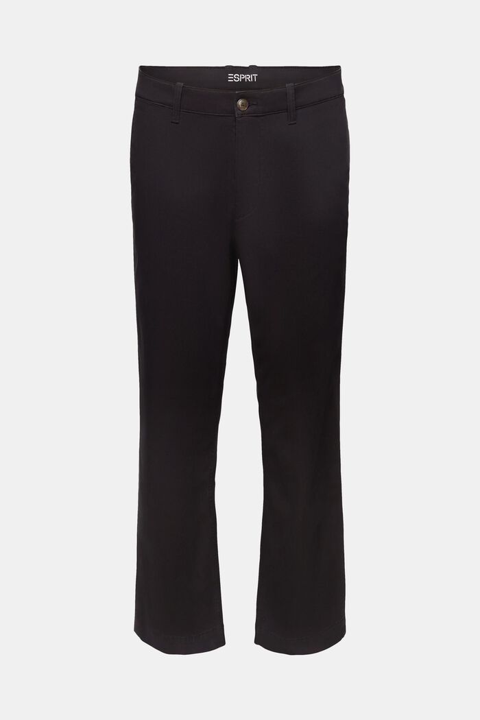 Cotton-Twill Straight Chinos, BLACK, detail image number 7