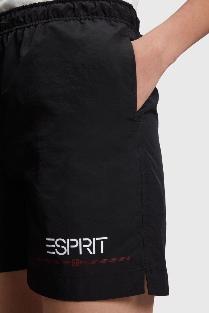 ESPRIT x Rest & Recreation Capsule Windbreaker Shorts, BLACK, detail image number 4