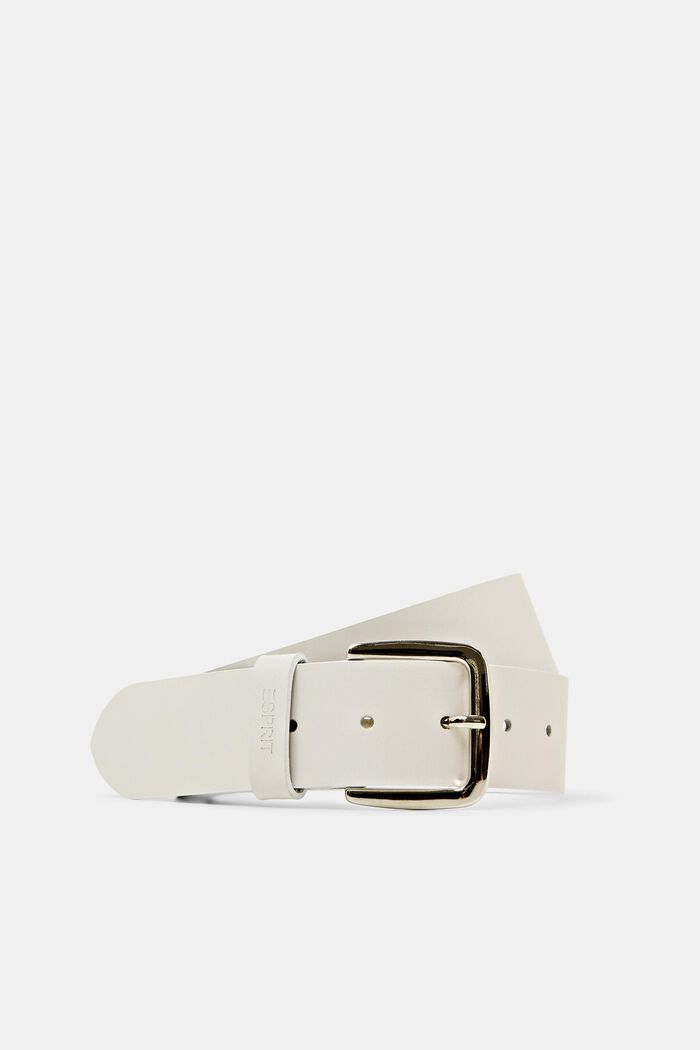 Leather Belt, WHITE, detail image number 0