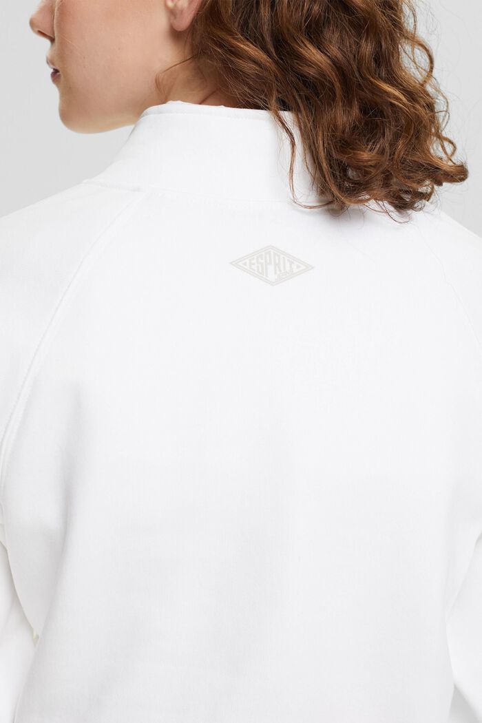 Half-zip sweatshirt, WHITE, detail image number 4
