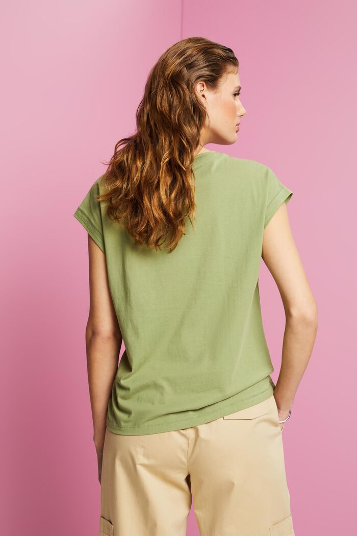 Logo t-shirt with print, PISTACHIO GREEN, detail image number 3