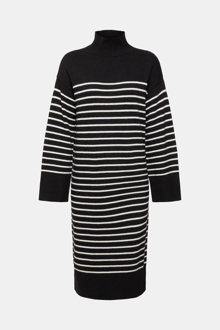 Knitted wool blend dress, LENZING™ ECOVERO™, BLACK, detail image number 5