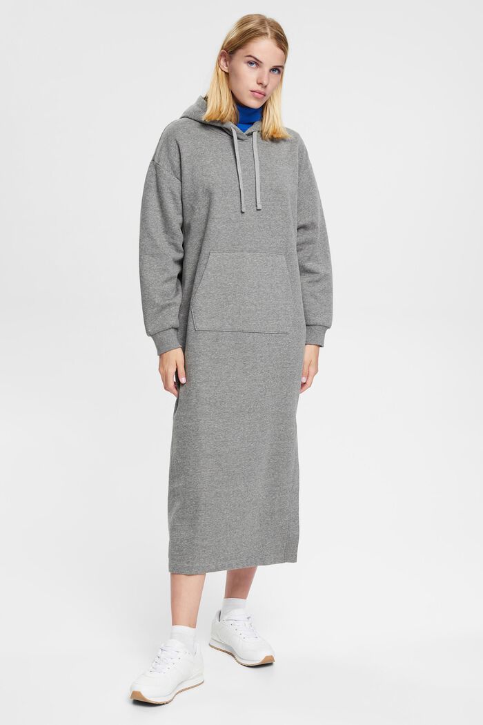 Longline hoodie dress, MEDIUM GREY, detail image number 2