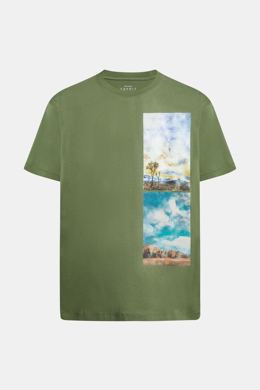 Stacked landscape print t-shirt