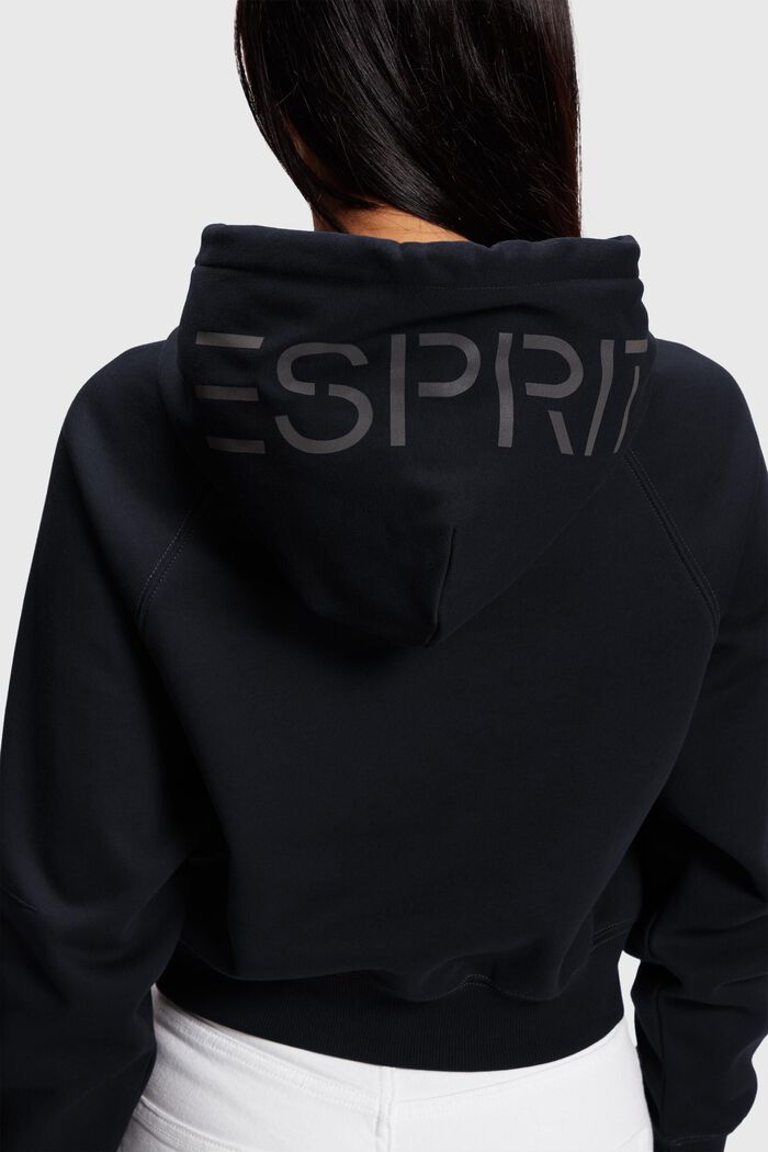 Color Dolphin Cropped Hoodie, BLACK, detail image number 3