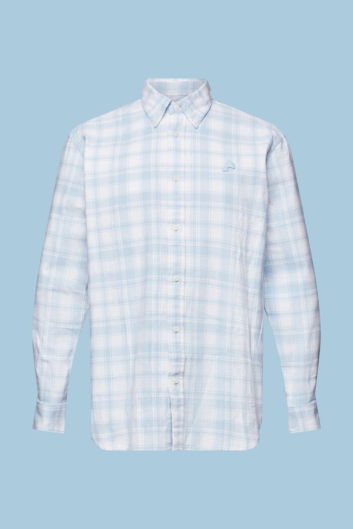 Plaid flannel shirt, LIGHT BLUE, detail image number 6