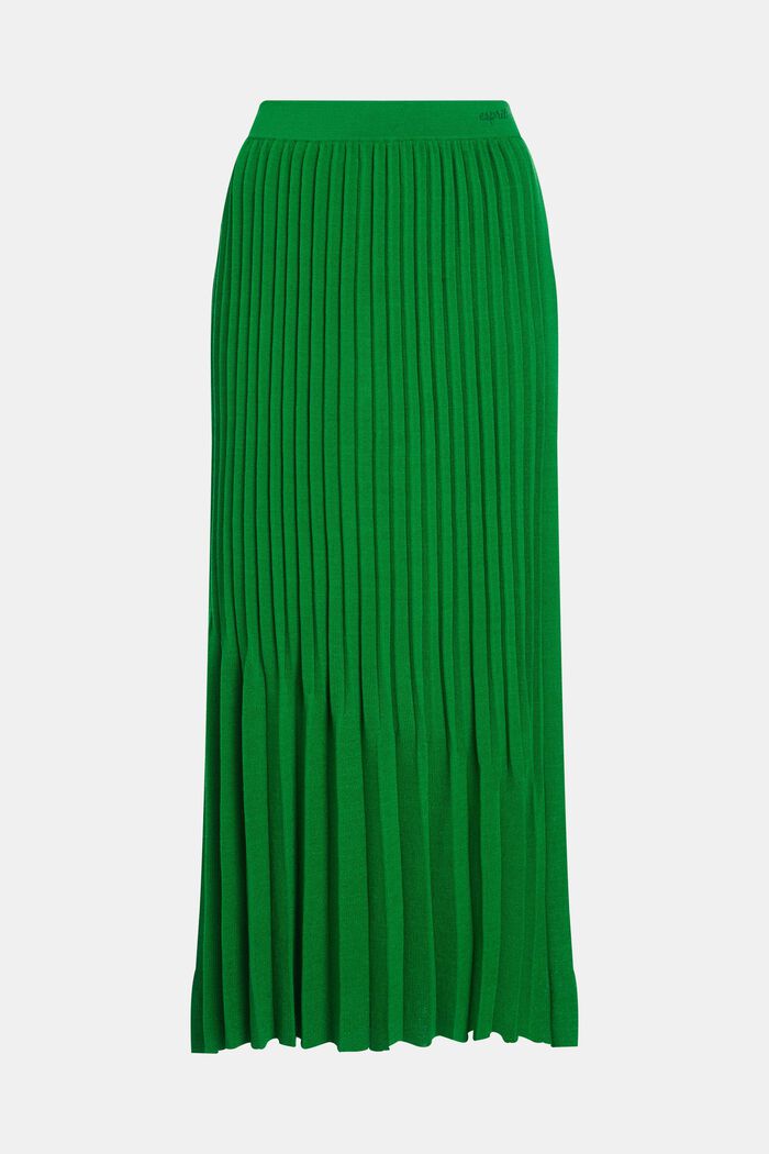 Pleated midi skirt, GREEN, detail image number 5