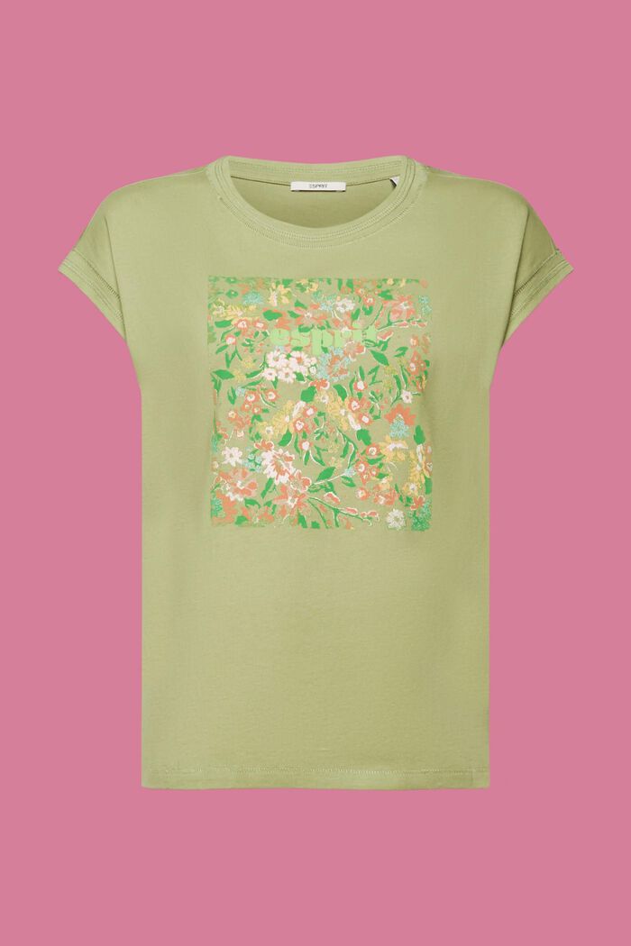 Logo t-shirt with print, PISTACHIO GREEN, detail image number 6