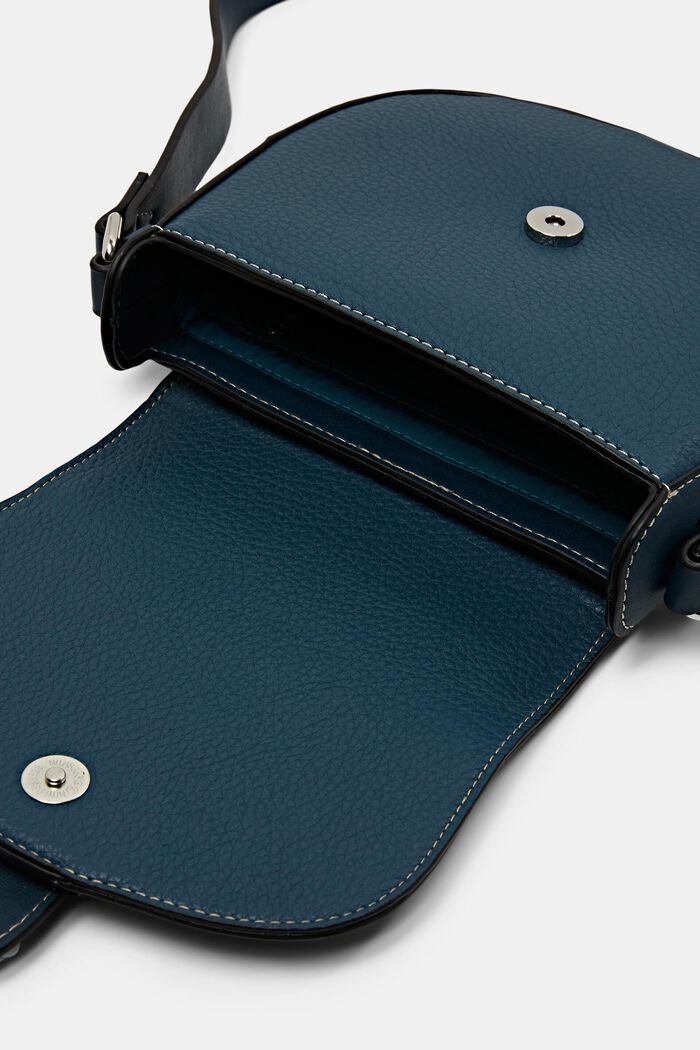Faux leather cross body bag, TEAL GREEN, detail image number 3