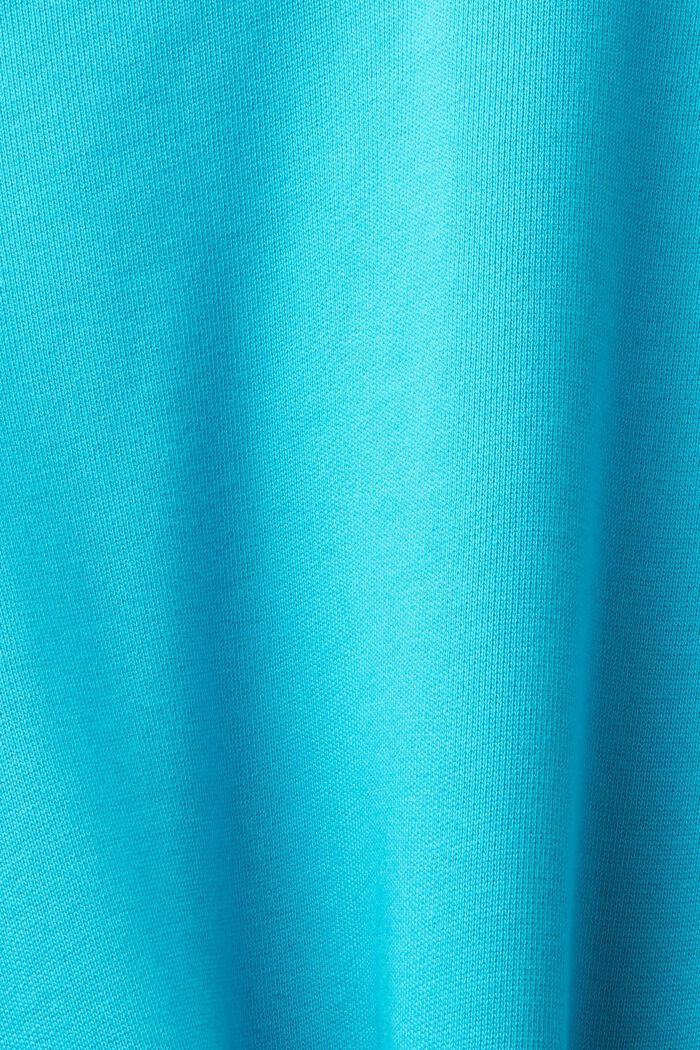 Sweatshirt with embroidered sleeve logo, AQUA GREEN, detail image number 5