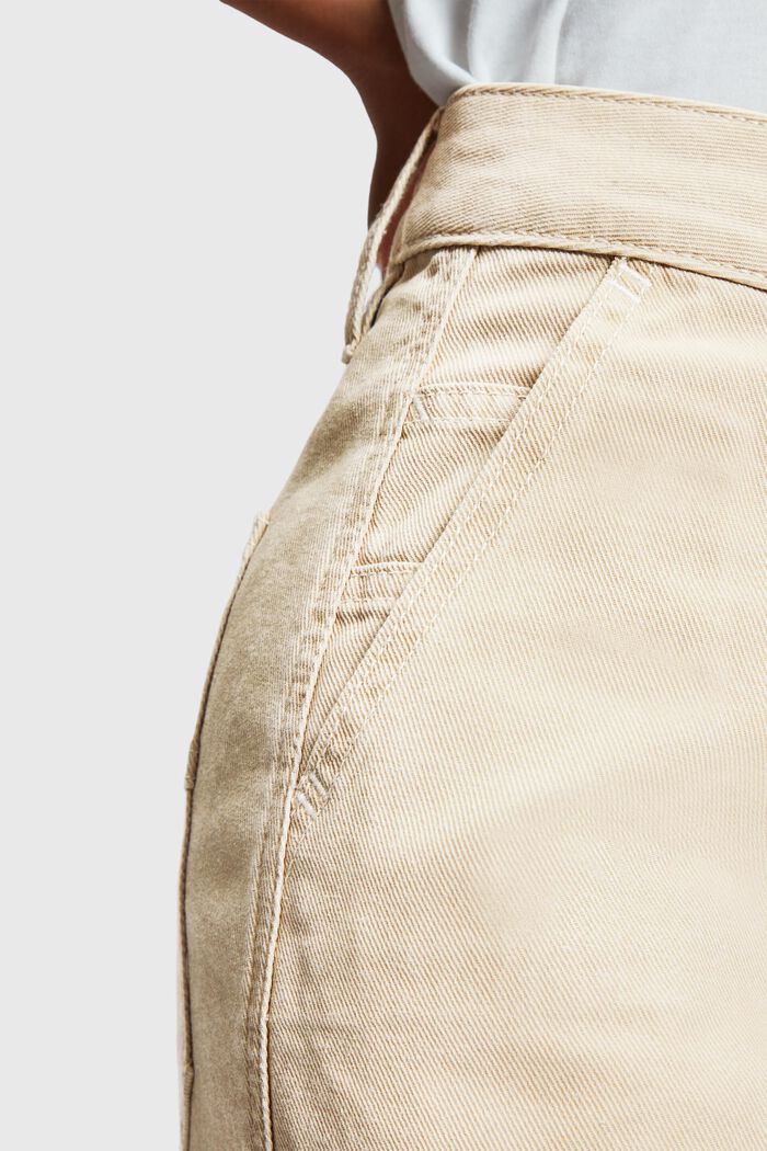 Workwear released hem mini skirt, SAND, detail image number 3