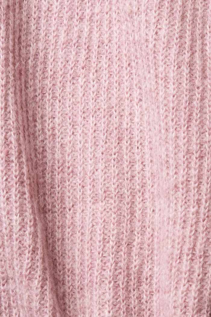 Cropped wool blend cardigan, LIGHT PINK, detail image number 4