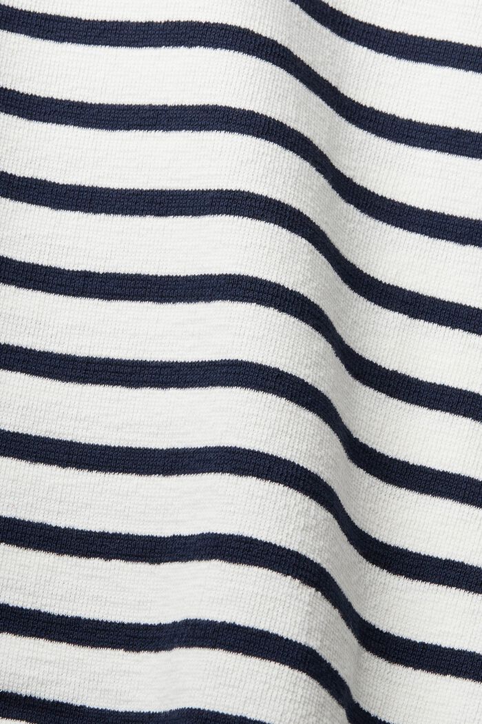 Striped cotton sweatshirt, OFF WHITE, detail image number 1