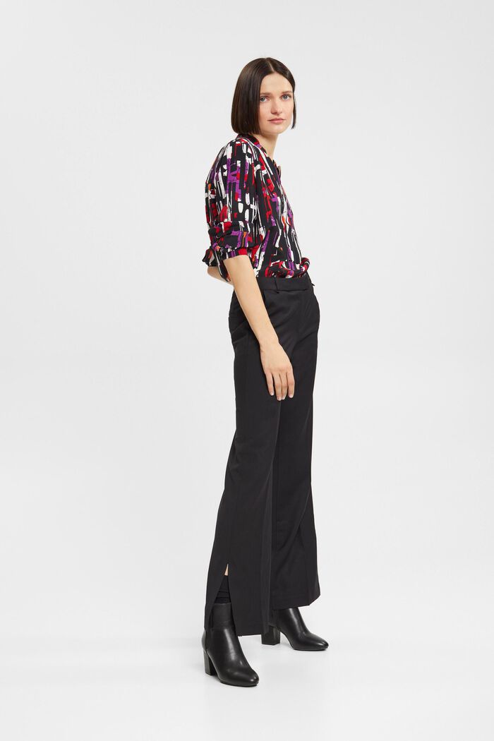 Patterned blouse, LENZING™ ECOVERO™, BLACK, detail image number 4