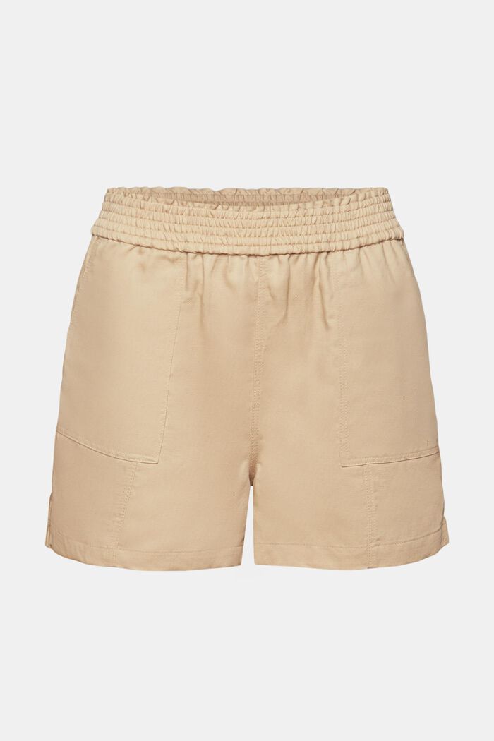Pull-on shorts, linen blend, SAND, detail image number 6