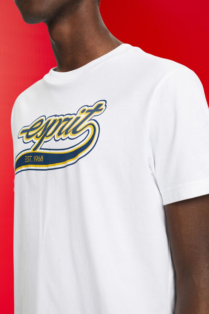Retro Logo Cotton T-Shirt, WHITE, detail image number 2