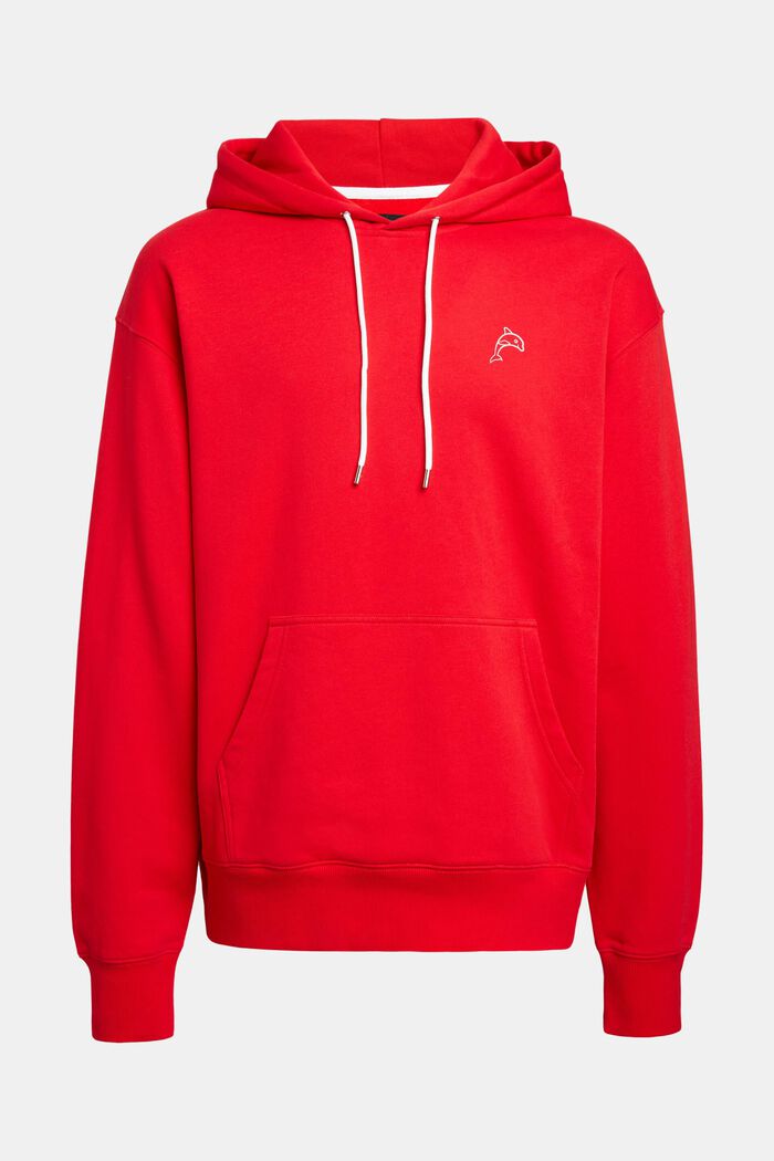 Color Dolphin Hoodie, ORANGE RED, detail image number 4