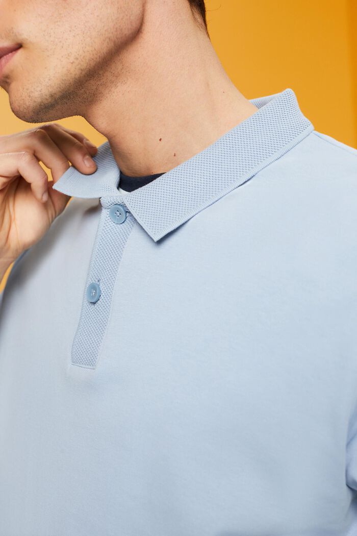 Pima cotton polo shirt, LIGHT BLUE LAVENDER, detail image number 2