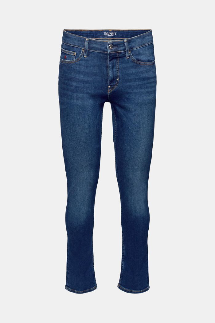 Mid-Rise Skinny Jeans, BLUE DARK WASHED, detail image number 6