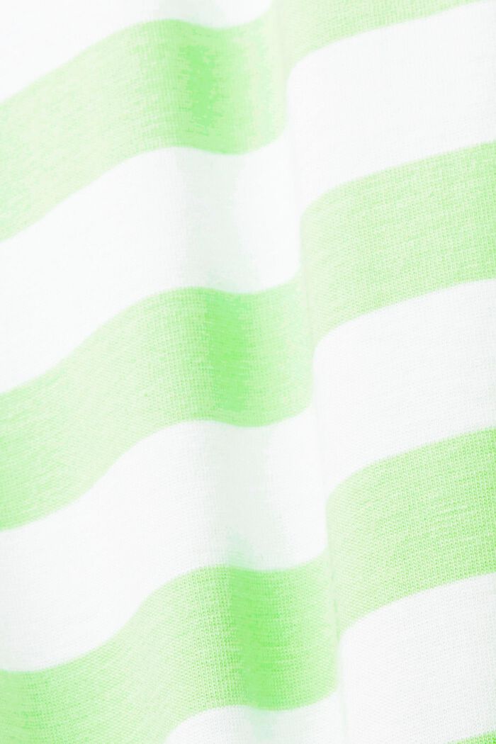 Striped Cotton T-Shirt, CITRUS GREEN, detail image number 5