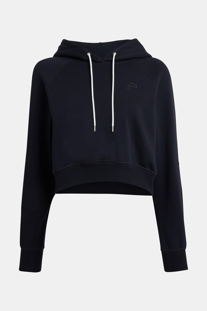Color Dolphin Cropped Hoodie, BLACK, detail image number 4