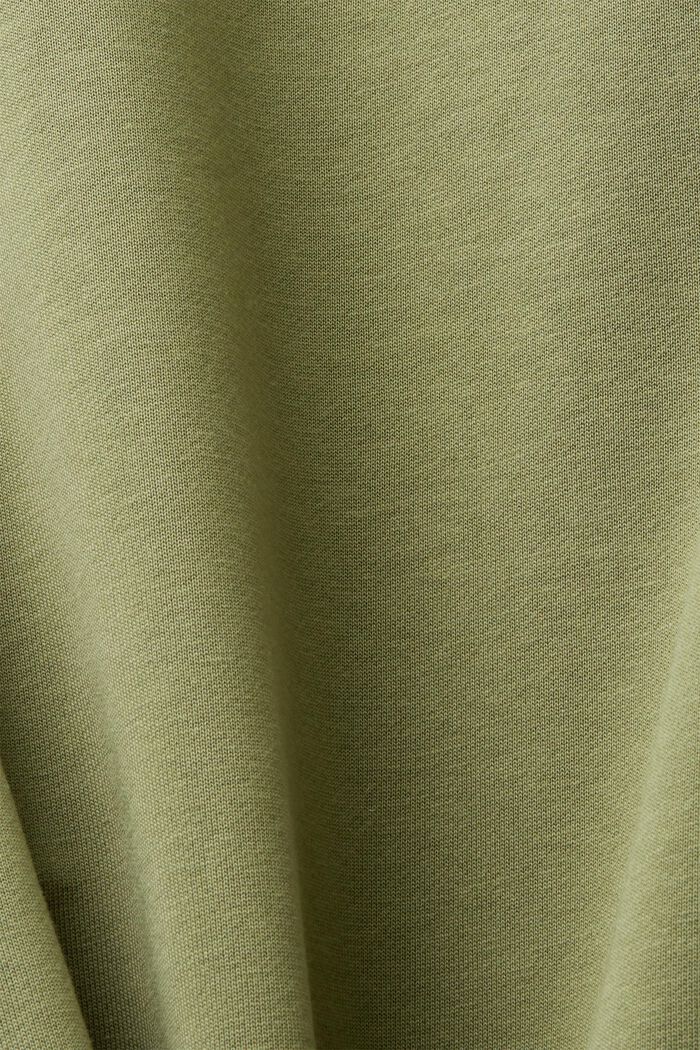 Logo Hooded Cotton Sweatshirt, OLIVE, detail image number 5