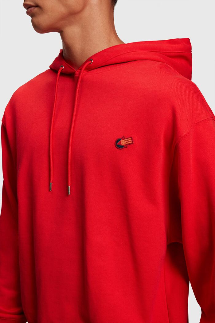 Graphic Reunion Chest Logo Hoodie, RED, detail image number 1
