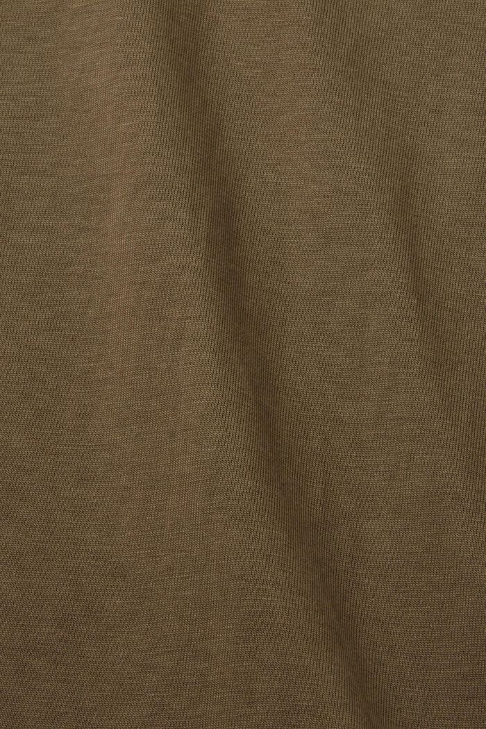 Loose T-shirt, 100% cotton, KHAKI GREEN, detail image number 5