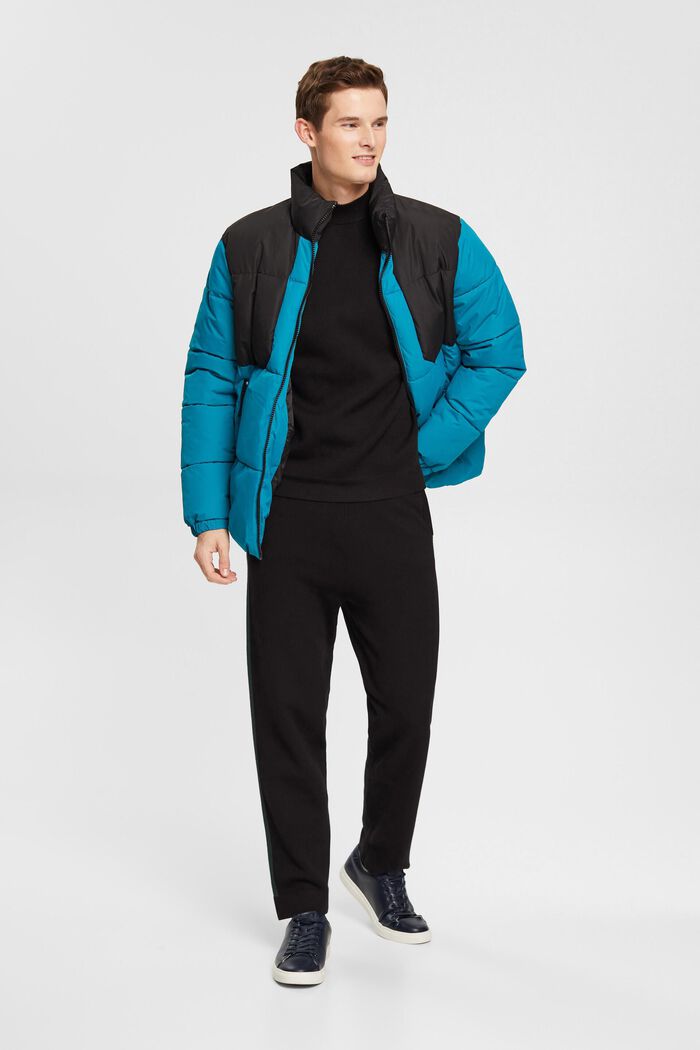 Mock neck sweater, LENZING™ ECOVERO™, BLACK, detail image number 1