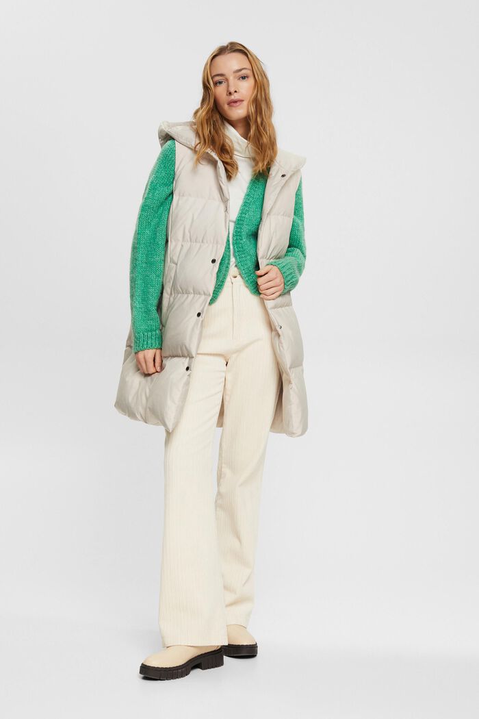 Cropped wool blend cardigan, LIGHT GREEN, detail image number 1