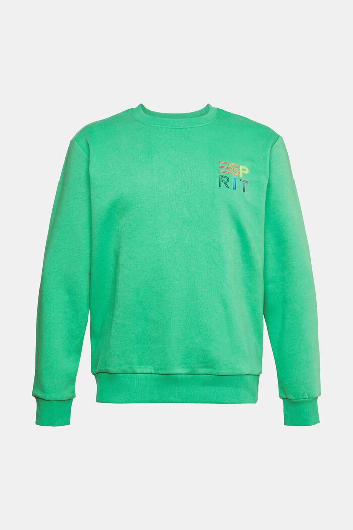 Sweatshirt with a colourful embroidered logo, GREEN, detail image number 6