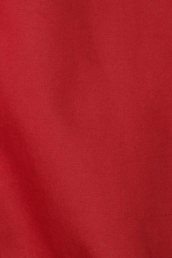 Detachable Sleeve Hooded Parka, DARK RED, detail image number 4