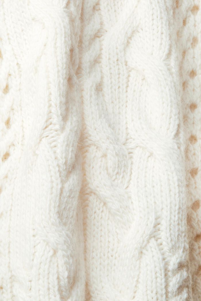Cable knit jumper, OFF WHITE, detail image number 5