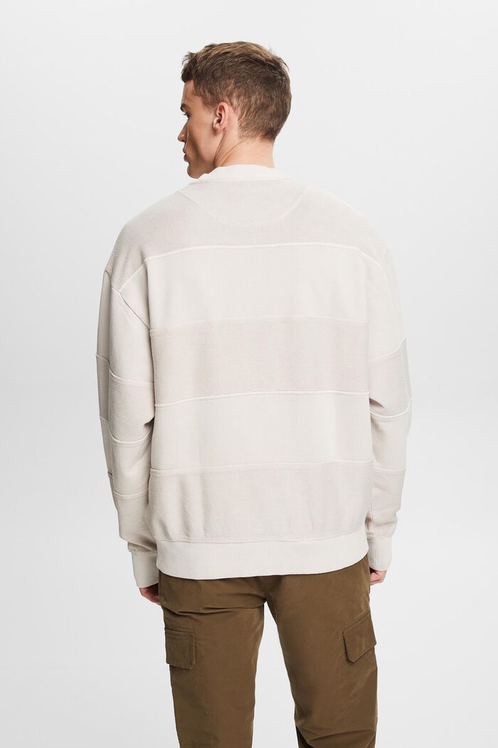 Textured Organic Cotton Sweatshirt, LIGHT BEIGE, detail image number 2