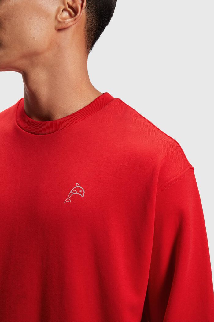 Color Dolphin Sweatshirt, ORANGE RED, detail image number 2