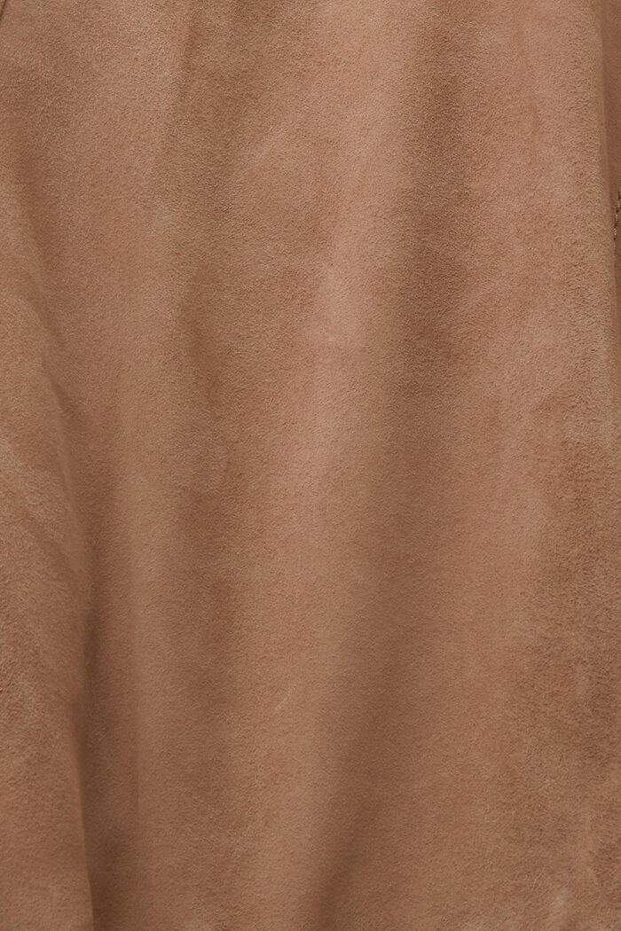 Suede leather jacket, TAUPE, detail image number 4