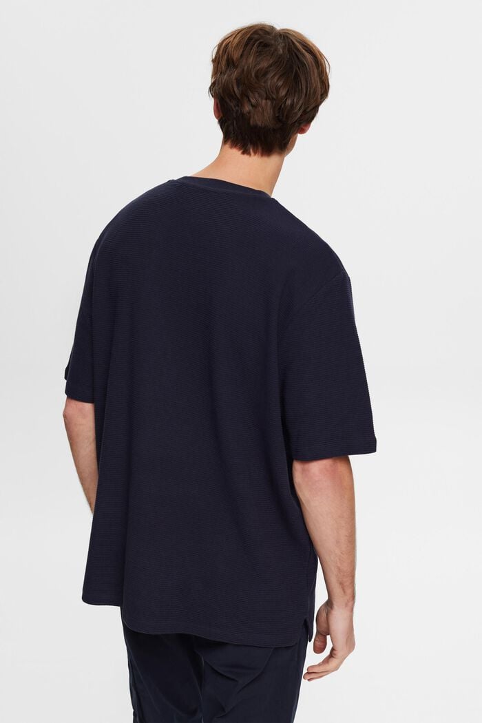 Textured jersey T-shirt, NAVY, detail image number 3