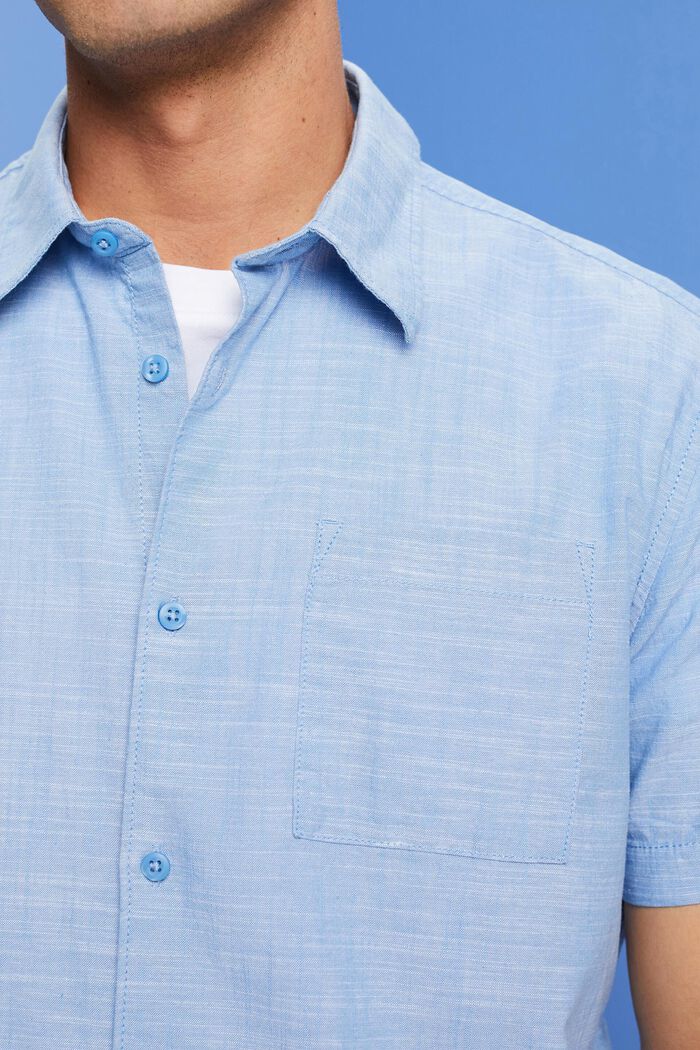 Cotton Button Down Shirt, LIGHT BLUE, detail image number 2